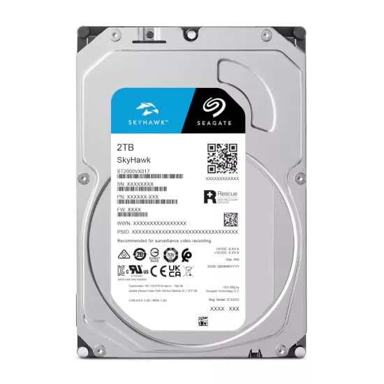Seagate Skyhawk 2TB SATA 3.5 Inch Surveillance CCTV Hard Disk - Image 2