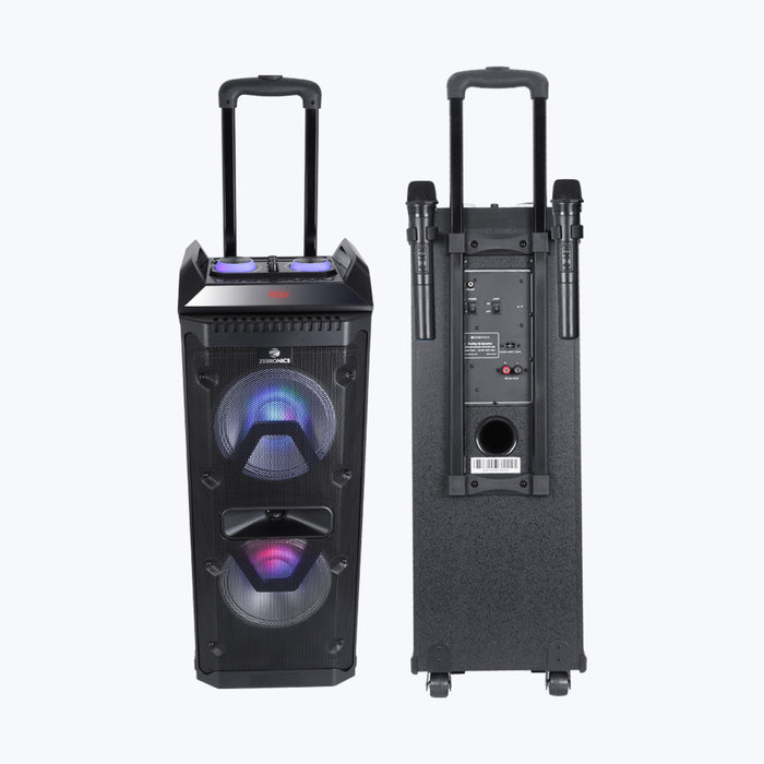 ZEBRONICS 501 Moving Monster 2X8L Trolley Party DJ Speaker, 80 Watts, Supports Bluetooth, USB, mSD, AUX, Dual Wireless MIC, Karaoke & Recording Function, LED Lights - Image 5