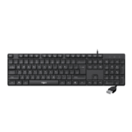 FINGERS WonderClicks K9 Wired USB Keyboard (104 Keys Including 12 Quick Media Keys and Rupee Key, Slim Design, 1.5 m USB Cable, Compatible with Windows, macOS, Linux) Rich Black