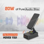 SHARK Ninja Portable Speaker-Cum-Mobile Stand with Rotating 360-degree | Dazzling RGB Lights | 20W Output, USB Input | 6-Hours Big Playback Time |Built-in Mic for Hands-Free Calls| 6 Months Warranty - Image 2