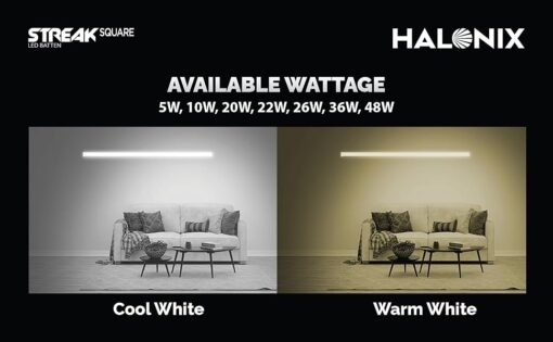 HALONIX LED BATTEN STREAK SQUARE 20W CW - Image 5