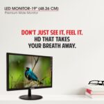 Zebion 19HD4 19 Inch (48.26 Cm) Wide Led Monitor with Supporting Hdmi, Vga Input, Resolution 1440 X 900 Pixels, 17M Colors, Glossy Panel, Slim Design and Durable Body (Black) - Image 6