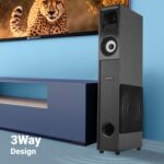 Zebronics Hammer Dual Tower Speaker with Powerful 160W RMS Output, Deep Bass, 10" Subwoofers, 2X Wireless mic, Karaoke, Bluetooth 5.0, LED Display, Remote Control, FM Radio & Glossy Finish (Black) - Image 7