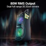 ZEBRONICS 501 Moving Monster 2X8L Trolley Party DJ Speaker, 80 Watts, Supports Bluetooth, USB, mSD, AUX, Dual Wireless MIC, Karaoke & Recording Function, LED Lights - Image 2