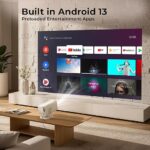 OTEK PIXA 1000 Smart Projector | Full HD 1080P | 5000 Lumens | Android 13 | Auto Focus & Auto Keystone | Dual-Band WiFi 2.4G/5G | Bluetooth 5.0 | Built-in 5W Speaker | 150” Display - Image 3