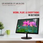 Zebion 19HD4 19 Inch (48.26 Cm) Wide Led Monitor with Supporting Hdmi, Vga Input, Resolution 1440 X 900 Pixels, 17M Colors, Glossy Panel, Slim Design and Durable Body (Black) - Image 5