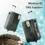 ZEBRONICS Metal Pro Powerful DJ Trolley Speaker with UHF Wireless Mic, Karaoke, TWS, 150W RMS Output, Built-in Rechargeable Battery, 15" Driver, 2X USB Input & Remote Control, Black - Image 4