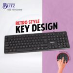 Zebion Blitz USB Keyboard with Retro Style Rounded Key Design, Tested with Over 5 Million Keystrokes, Silent & Comfortable Use, Slim Design, Chiclet Keys, 1 Year Warranty (Black) - Image 6