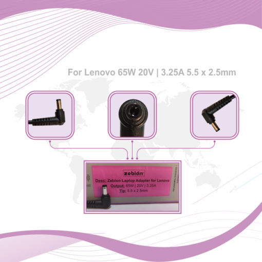 Zebion Lap Ada Lenovo 20V 3.25A USB - Image 6