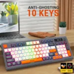Ant Esports Wireless Gaming Keyboard Grey MK801V2 Pro Rainbow LED - Image 5