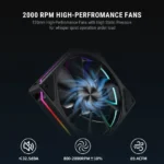 Ant Esports CPU Cooler Air V8 Digital ARGB - Image 3