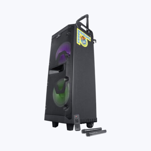 ZEBRONICS 501 Moving Monster 2X8L Trolley Party DJ Speaker, 80 Watts, Supports Bluetooth, USB, mSD, AUX, Dual Wireless MIC, Karaoke & Recording Function, LED Lights - Image 3