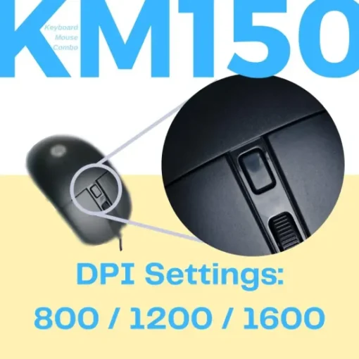 HP USB Keyboard Mouse Combo Chiclet KM150 - Image 5