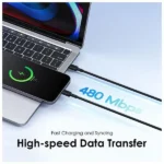 Data Cable Oraimo OCD-CL54 2.4A 1M Black IN - Image 3