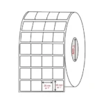 Thermal Barcode Sticker Roll 25mm x 25mm (8000 Label)