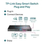 TP-Link 18 Port Gigabit Easy Smart PoE+ Switch (16 GE + 2 GE + 2 GE SFP Port) SG-1218MPE - Image 3