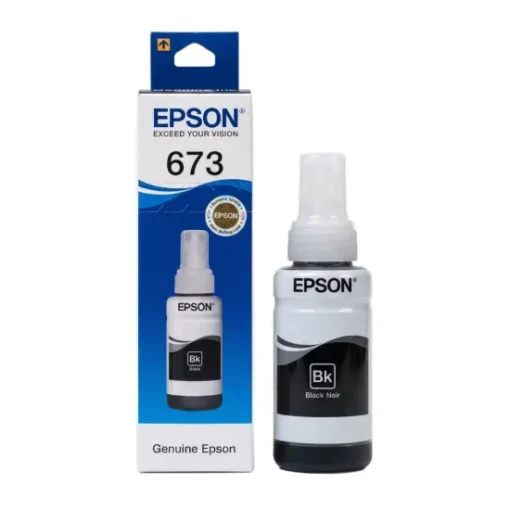 Epson 673 Black Genuine Inkjet Ink Bottle 70ml - Image 1