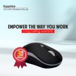 Zebion Sapphire Lightweight Wireless Optical Mouse with 2.4 Ghz, 800/1200/1600 Adjustable DPI and Optical Sensor, Silent Switch, AA Battery Included, Nano Receiver (Black) - Image 9