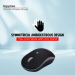 Zebion Sapphire Lightweight Wireless Optical Mouse with 2.4 Ghz, 800/1200/1600 Adjustable DPI and Optical Sensor, Silent Switch, AA Battery Included, Nano Receiver (Black) - Image 7